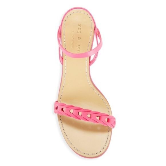 rag & bone Infinity Cylinder-Heel Slingback Sandals in Pink Size 38.5 (US 8.5) - Picture 2 of 11